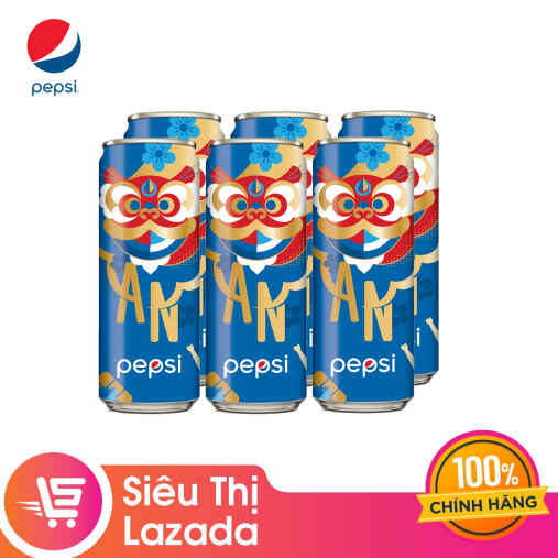 Lốc 6 Lon Nước Ngọt Có Gaz Pepsi - Phiên Bản Tết 1614374988_VNAMZ-6974399357