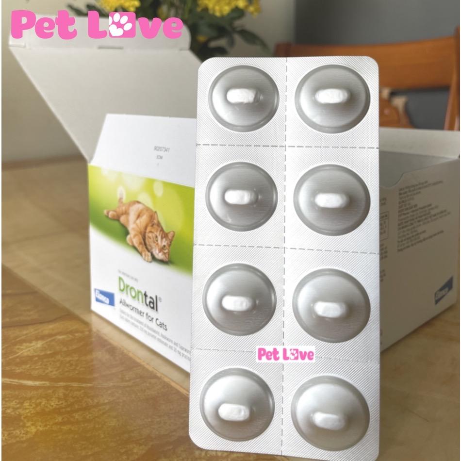 1 vỉ Drontal xổ giun sán cho mèo (Elanco, Đức, 8 viên)