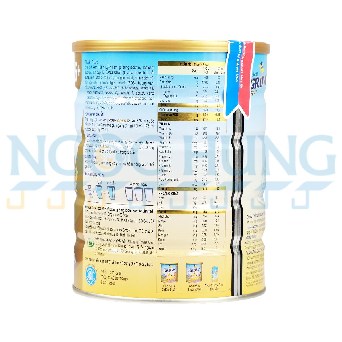Sữa bột Abbott Grow 6+ 900g (6 tuổi trở lên)