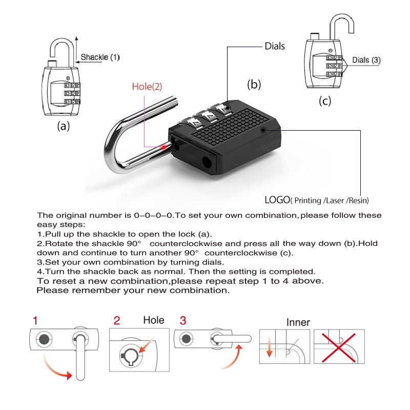 [HCM]Ổ KHÓA SỐ (LOẠI 3 SỐ CÀI ĐẶT) Ổ KHÓA MẬT MÃ KHÔNG CẦN CHÌA
