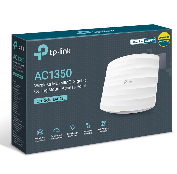 Bộ phát không dây gắn trần EAP225 AC1350Mbps
