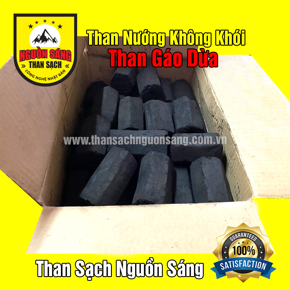 Than Gáo Dừa (10kg) Than nướng không khói Nguồn Sáng. Uy tín tại TP.HCM