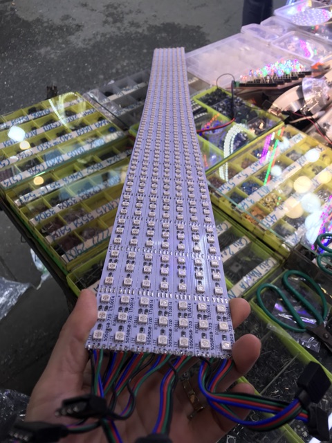 Led thanh nhôm 7 mầu 5 thanh