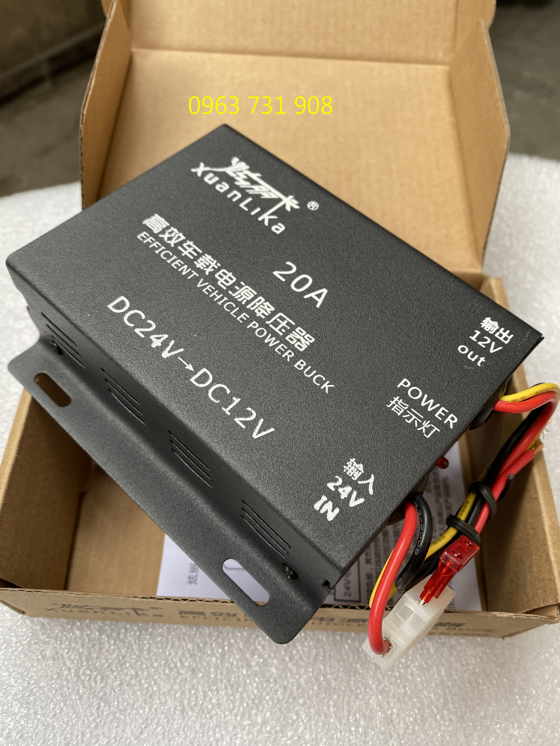 Đổi nguồn 24v xuống 12v 20A