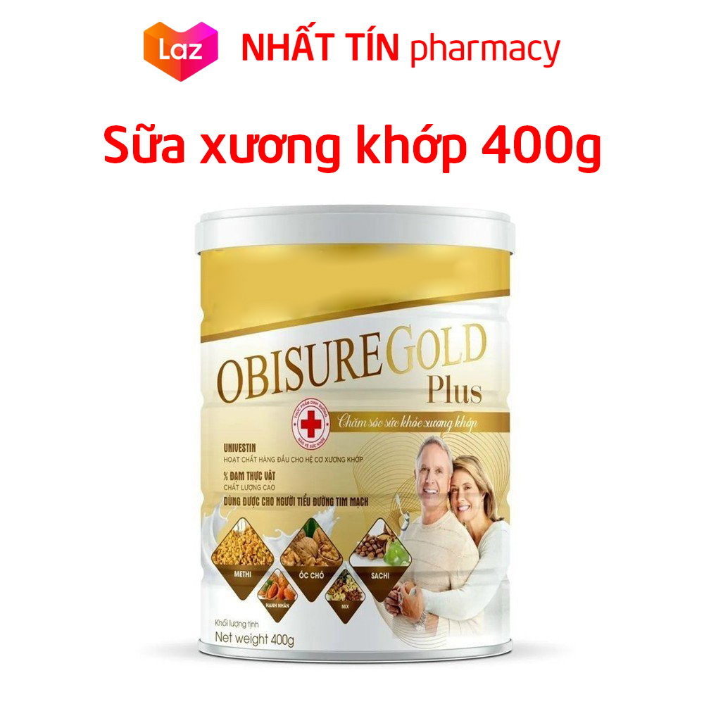 Sữa hạt Xương Khớp Obisure Gold Plus giúp nuôi dưỡng và bảo vệ sụn khớp xương khớp vận động linh hoạt giảm đau nhức - Hộp 400g