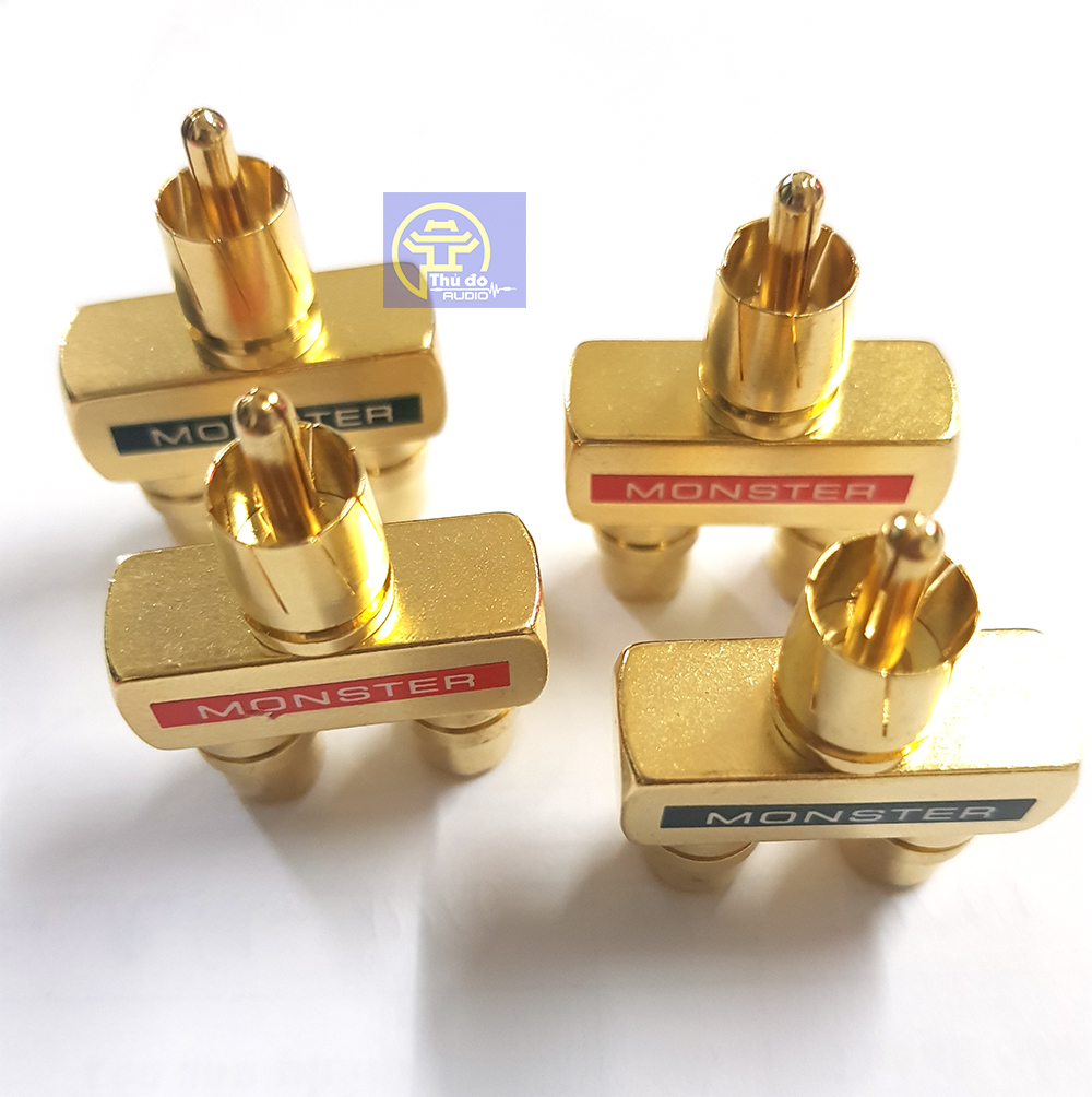 Jack chia AV (RCA) 1 ra 2 Monster (chân thẳng)