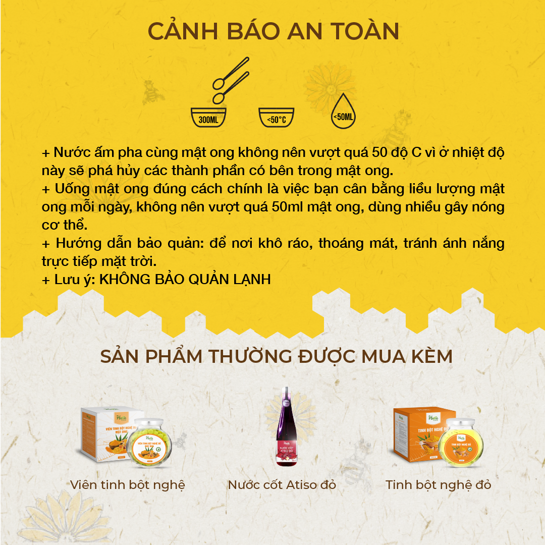 Mật ong Chanh Nghệ Curcumin Immuneboost HeVieFood.