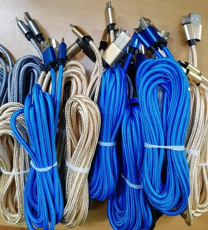 Cáp Sạc 3 Mét Bọc Dù Chân Micro Cho Samsung, Oppo, Nokia, HTC......