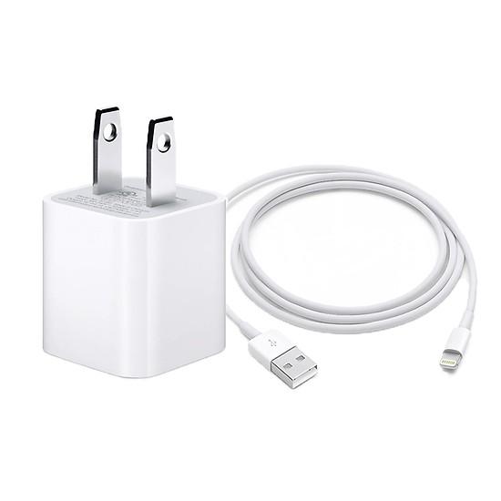 Bộ cóc cáp sạc Lightning zin phụ kiện (trắng)
