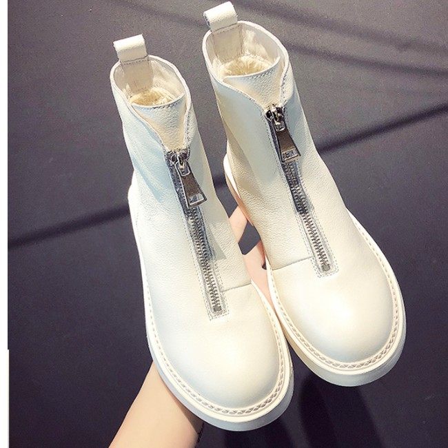 [SKM] Giày boot dây kéo phía trước nữ 20414