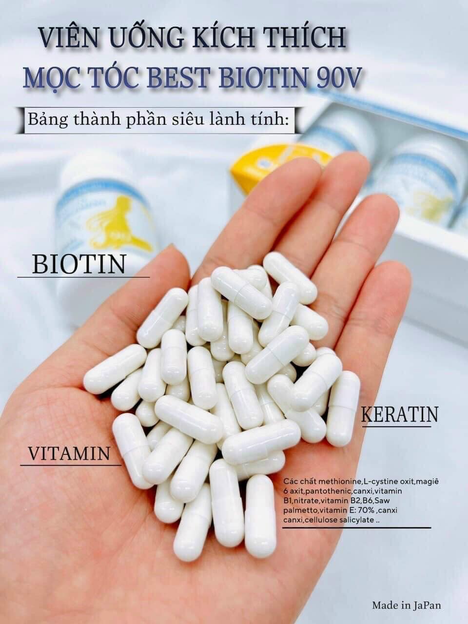 Viên Uống Mọc Tóc Best Biotin Supplement EX (90 Viên)
