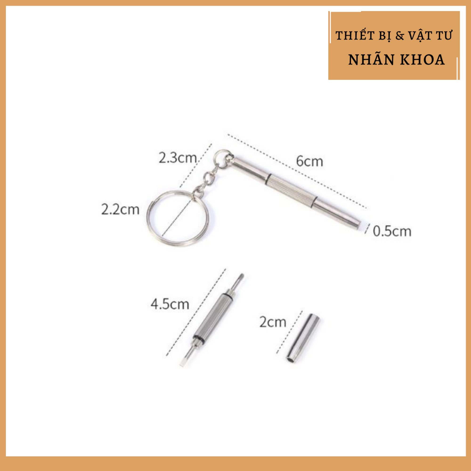 Móc khóa tuốc nơ vít mini 3in1 | Nhỏ gọn | 1 Chiếc