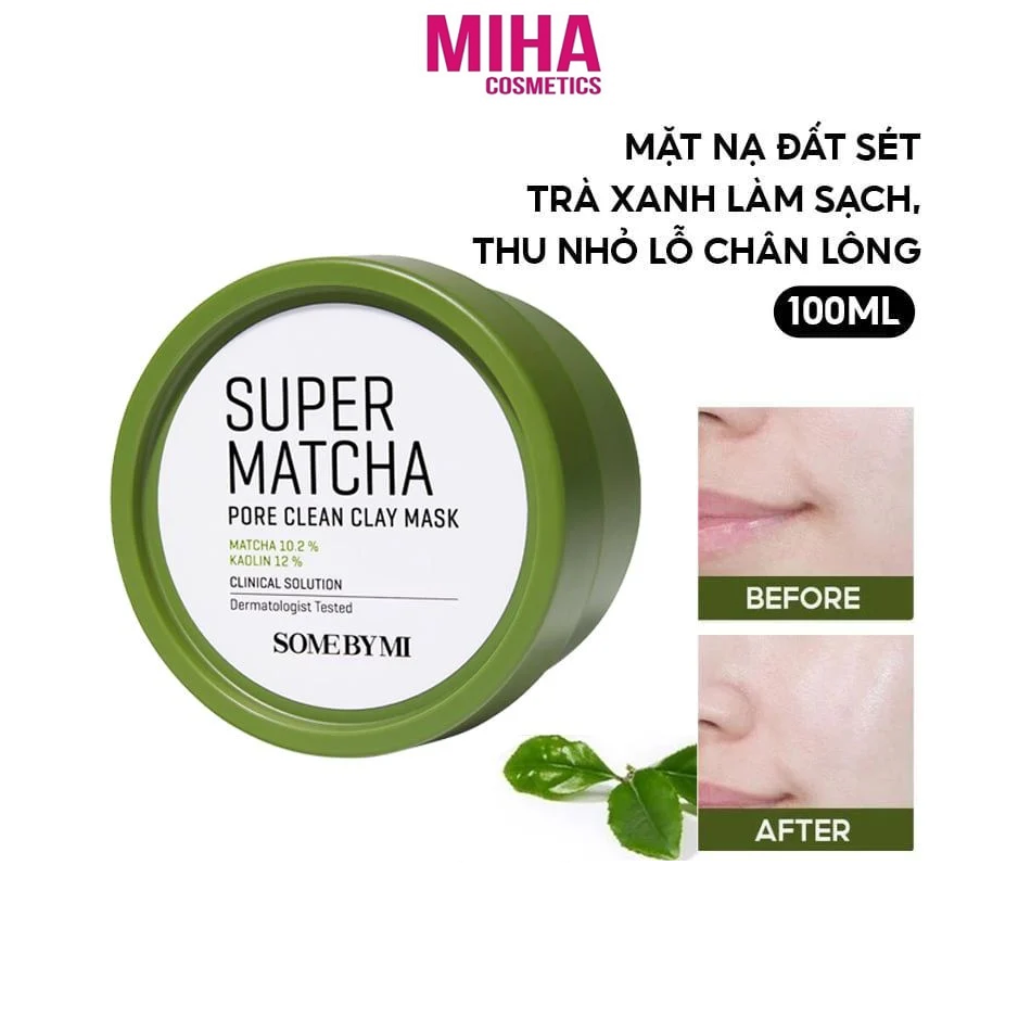 Mặt Nạ Đất Sét Some By Mi Super Matcha Pore Clean Clay Mask 100g Hàn Quốc