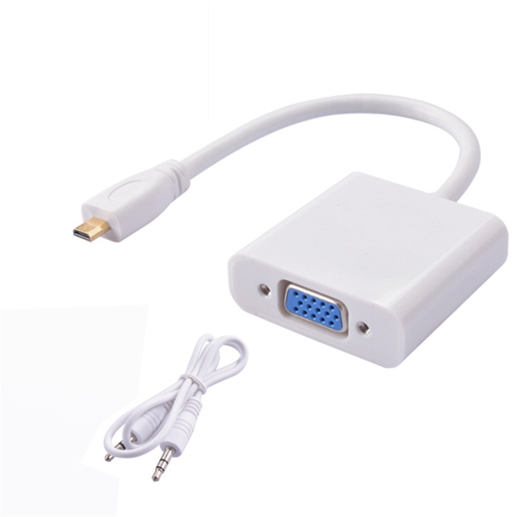 Cáp chuyển micro hdmi sang vga có audico - micro hdmi to vga