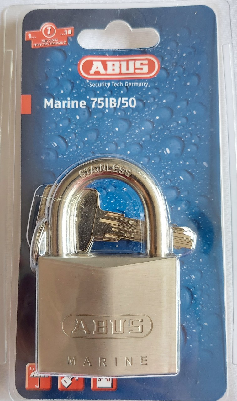 [Hỏa tốc HCM] Khóa Chống Ăn Mòn, Chống Gỉ Sét ABUS Marine 75IB/50, 75IB/60 - BH 5 NĂM