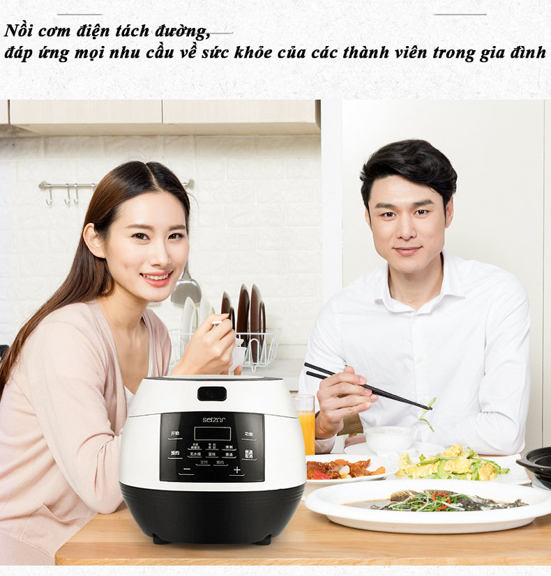 Nồi cơm điện , nồi cơm điện tách đường seizon pt-338 3l 5l - giảm lượng đường trong cơm - món quà cho sức khỏe