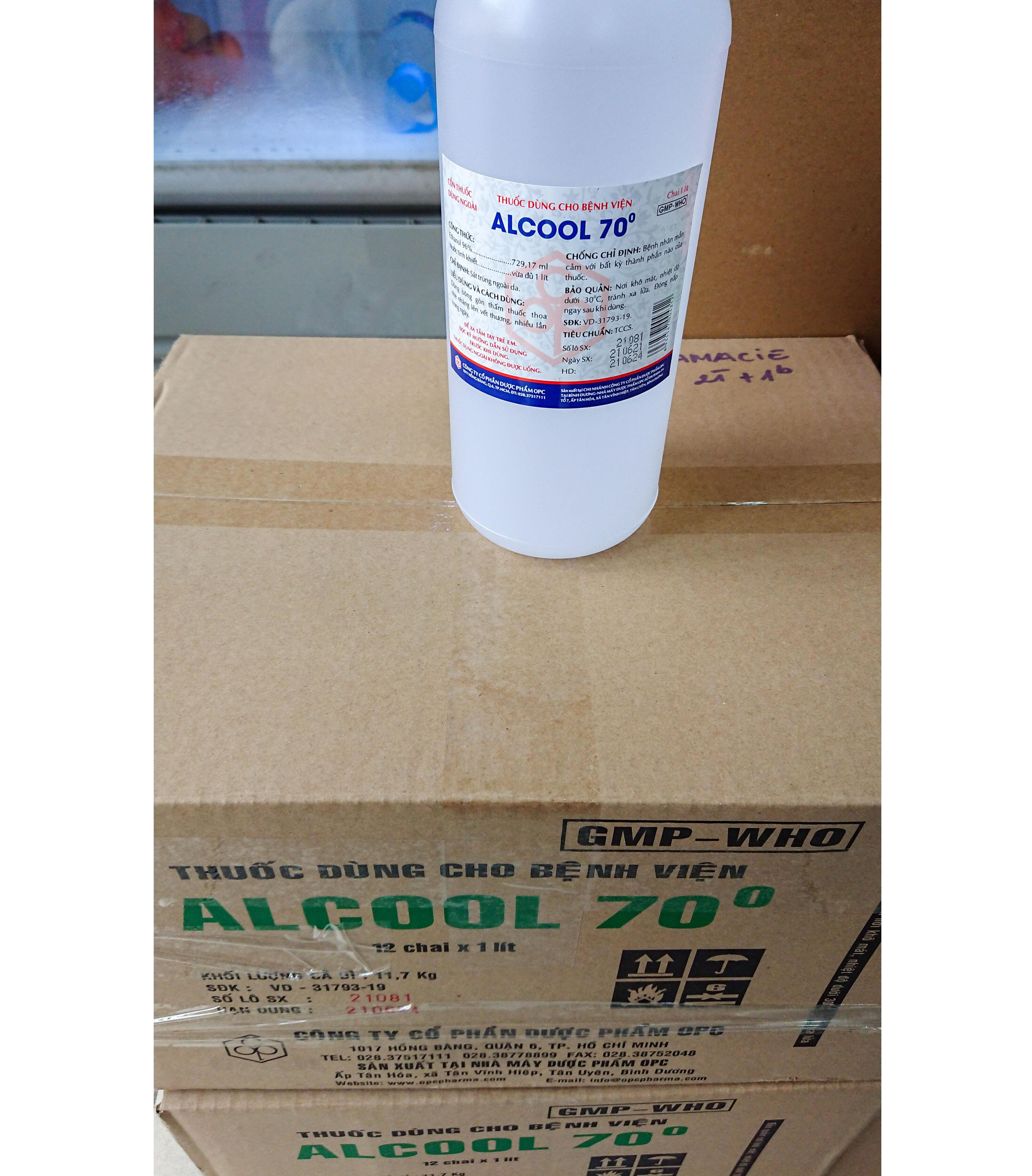 Dung dịch cồn ALCOOL 70 Sát khuẩn - [Chai|1000ml]