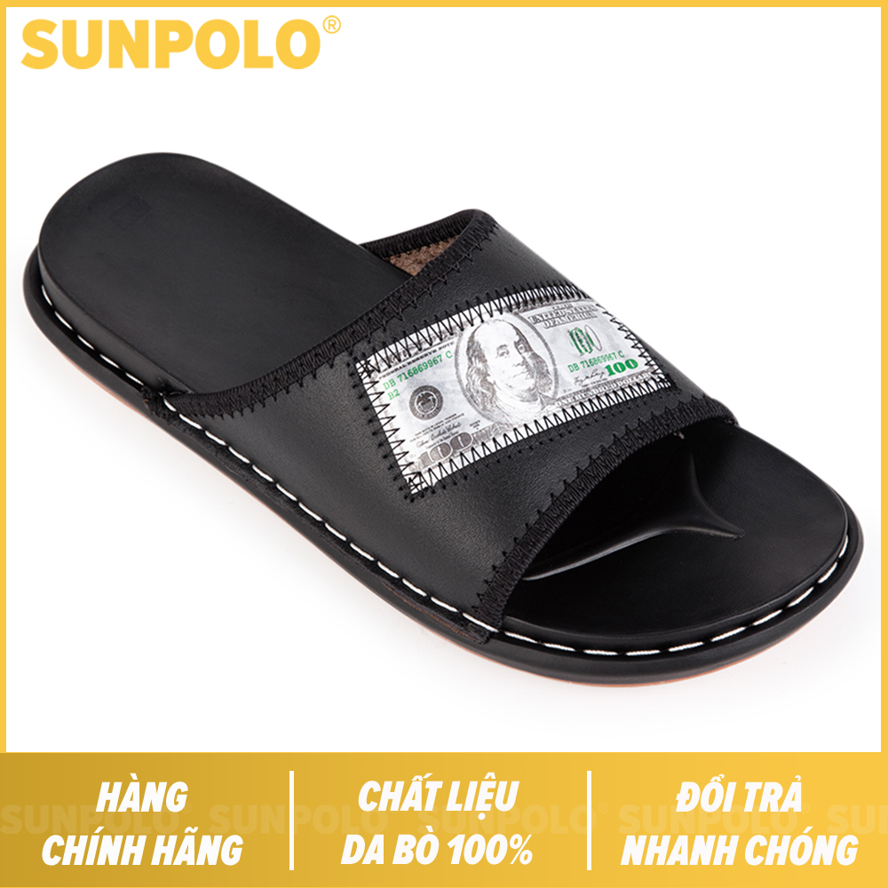 Dép quai ngang nam da bò thời trang SNADO2