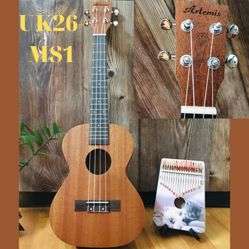 ĐÀN UKULELE CONCERT GỖ NGUYÊN TẤM CAO CẤP(tặng full pk)