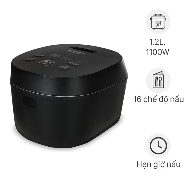 Nồi cơm điện cao tần Sharp 1.2 lít KS-IH122V-BK