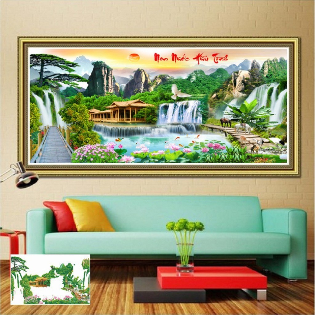 Tranh đính đá NON NƯỚC HỮU TÌNH VS173 kích thước 200*100cm. Shop chịu mọi chi phí đổi trả, hoàn tiền nếu hàng lỗi, sai mẫu Shop cam kết bán hàng đúng mẫu mã sản phẩm, đảm bảo chất lượng-uy tín lên hàng đầu