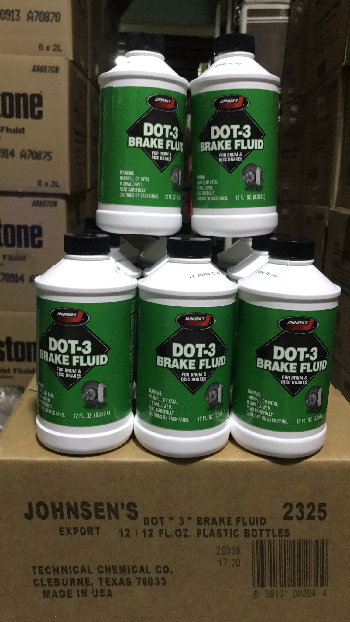 [HCM]Dầu thắng Ô TÔ Johnsen’s 355ml Dot 3 Brake Fluid Mỹ