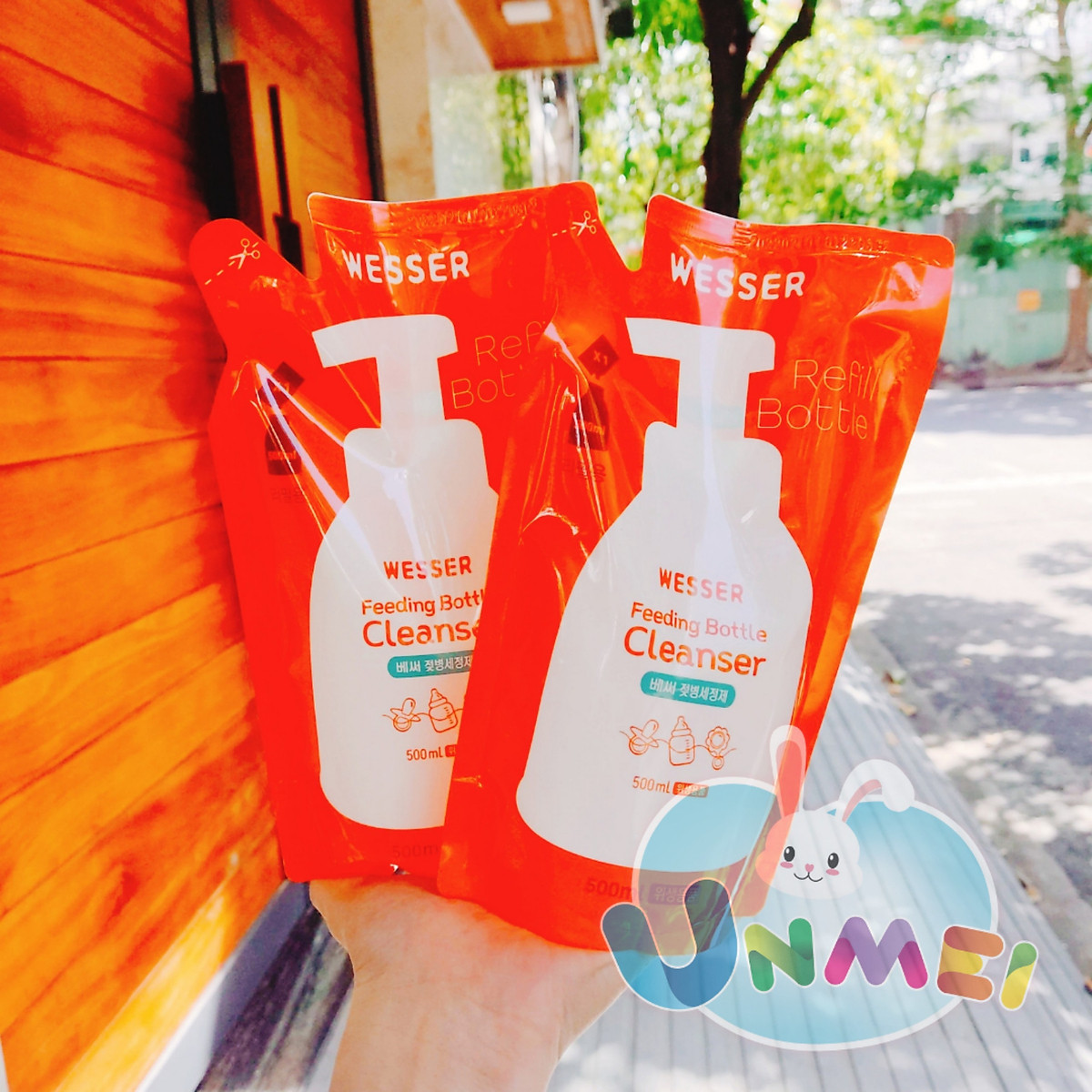 Bộ 2 Gói Nước Rửa Bình Sữa Wesser (500ml x 2)