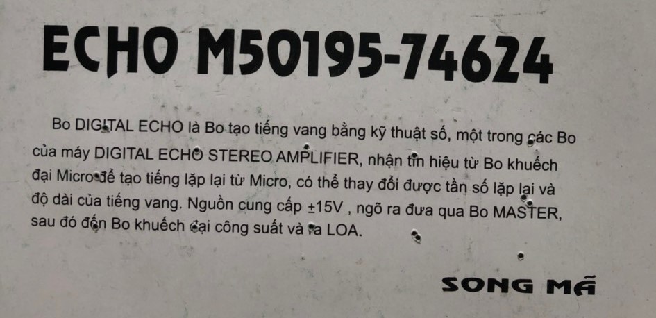 MẠCH ÂM SẮC TẠO TIẾNG VANG AMPLY – ECHO 74624