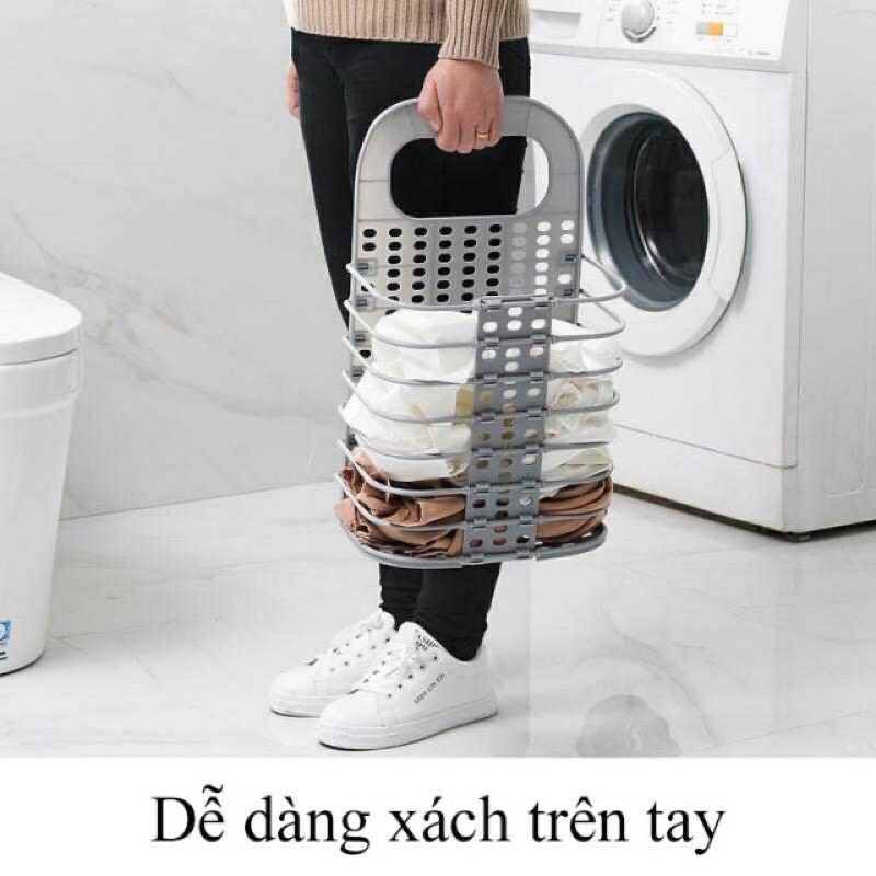 Giỏ đựng đồ, quần áo gấp gọn treo tường