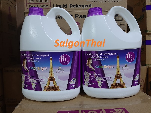 Nước giặt xả HiClass đậm đặc Can lớn 3000ml - Tím