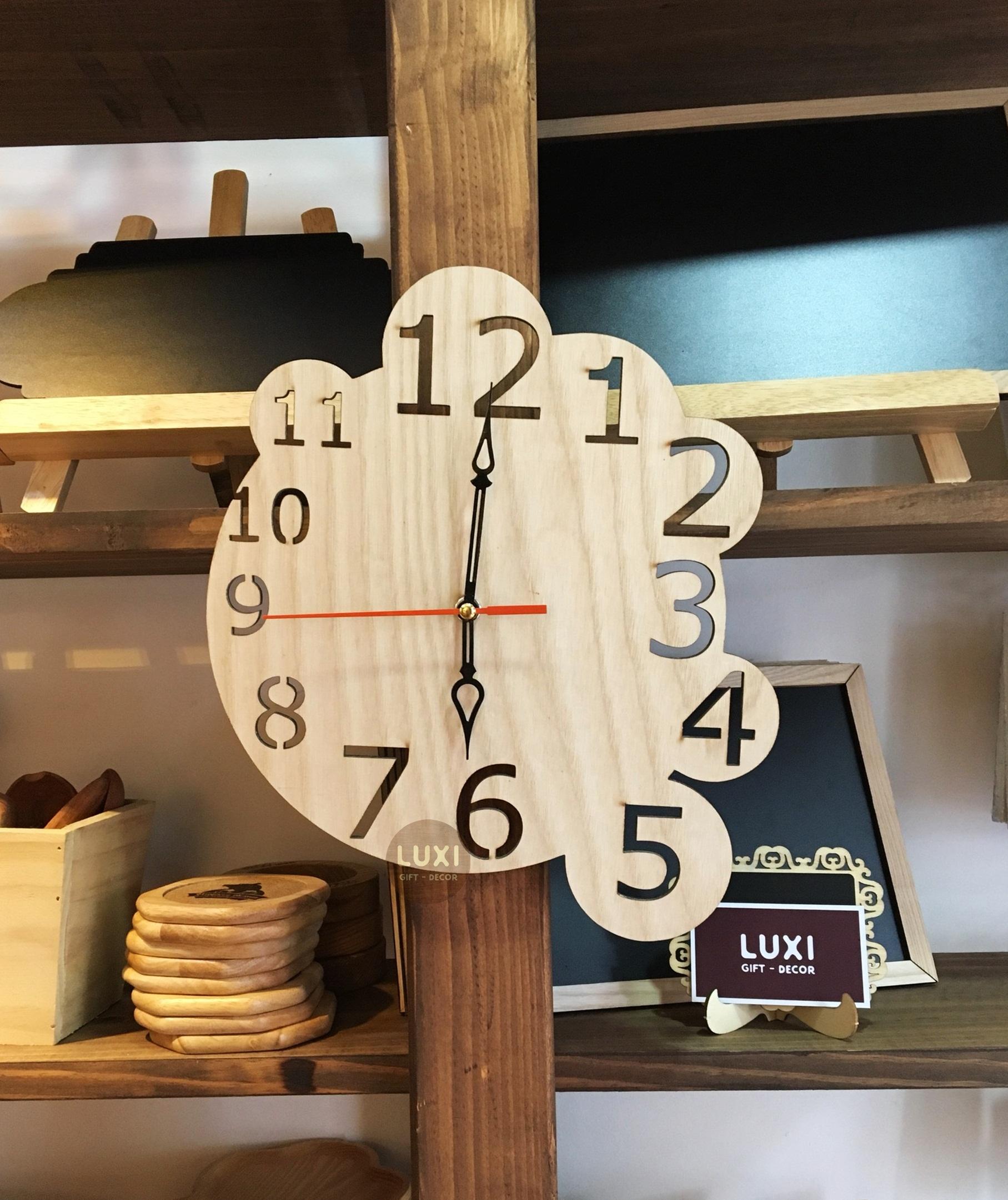 Đồng hồ gỗ treo tường mã 04 LUXI decor