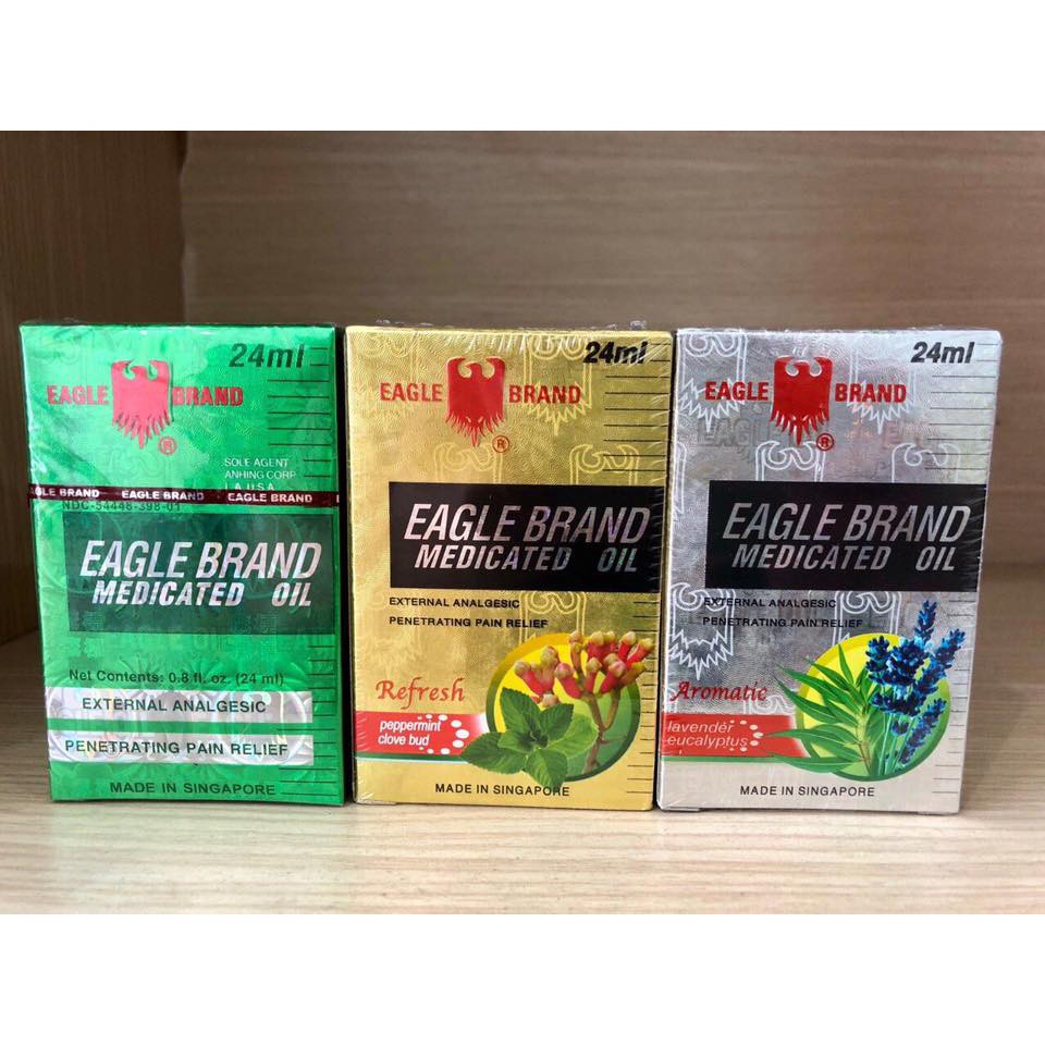 Dầu Gió Con Ó Eagle Brand 24 ml - Dầu Xanh