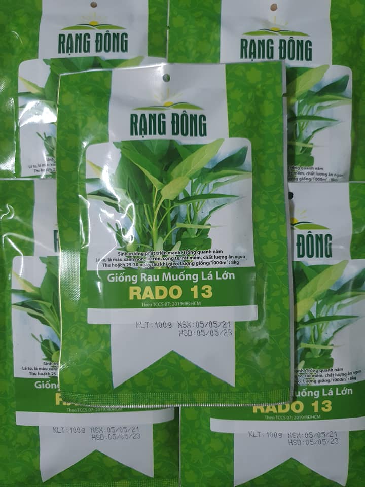 Hạt giống rau muống lá lớn gói 50gr - rd 13