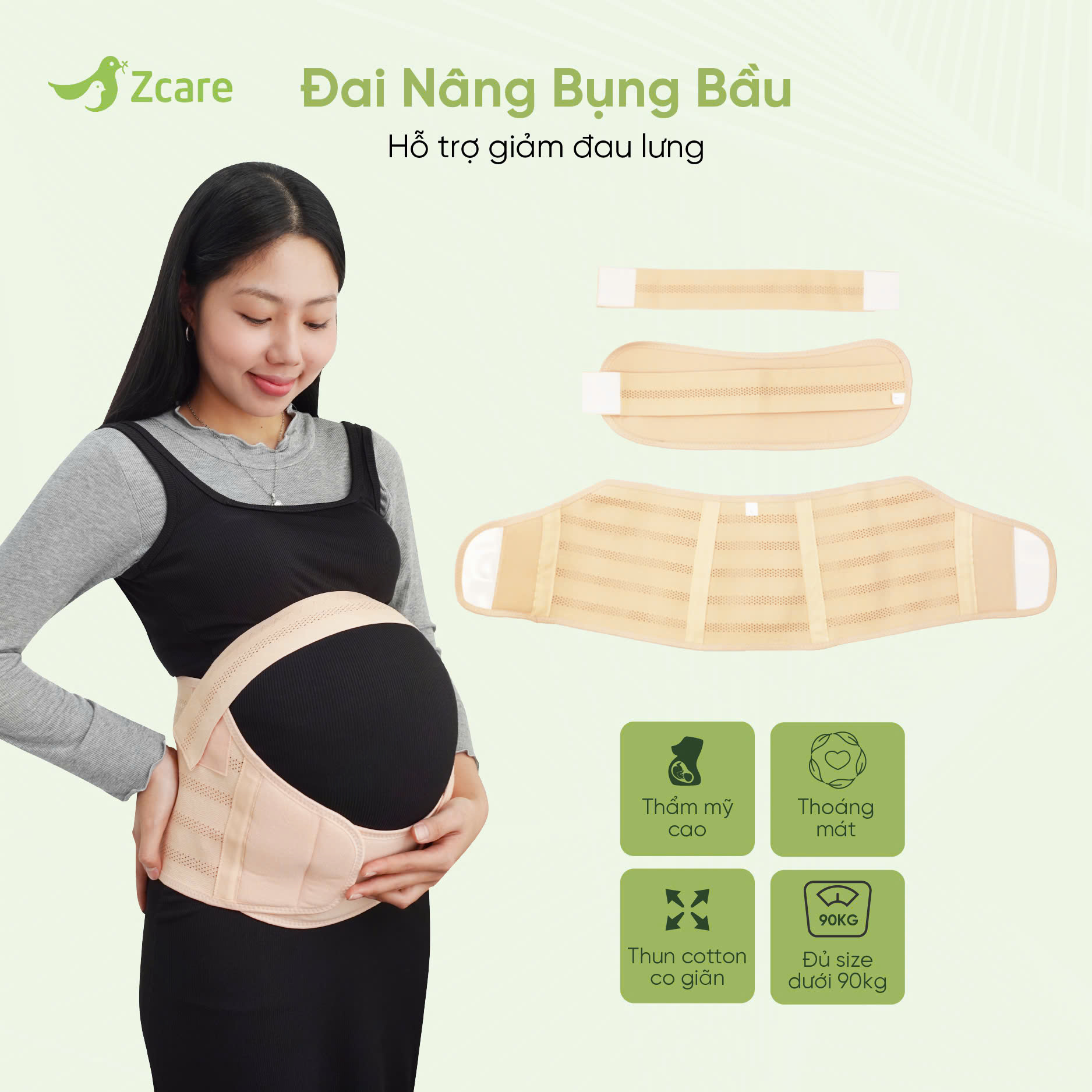 Đai nâng đỡ bụng bầu CHÍNH HÃNG ZCARE