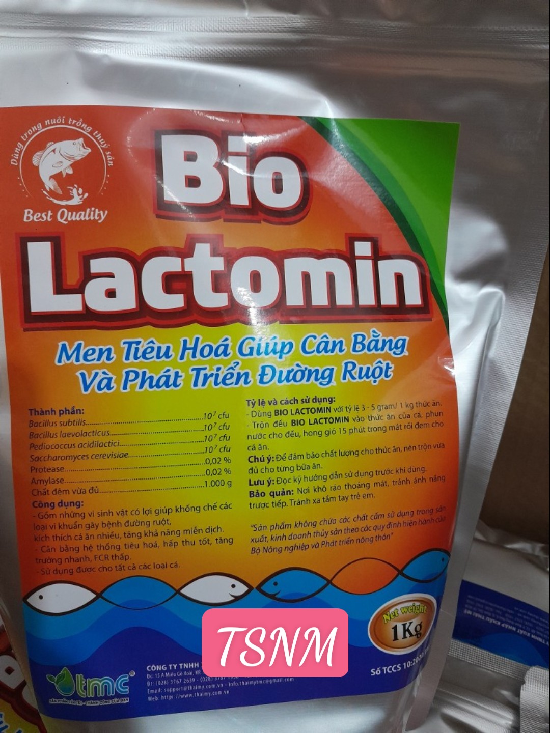 [Gói 1kg] Men tiêu hóa - Men vi sinh BIO LACTOMIN cho lươn, cá, ếch,...