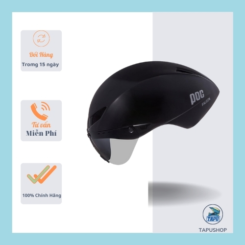 [FREESHIP] Nón Xe Đạp - Thể Thao POC Falcon Đen Nhám