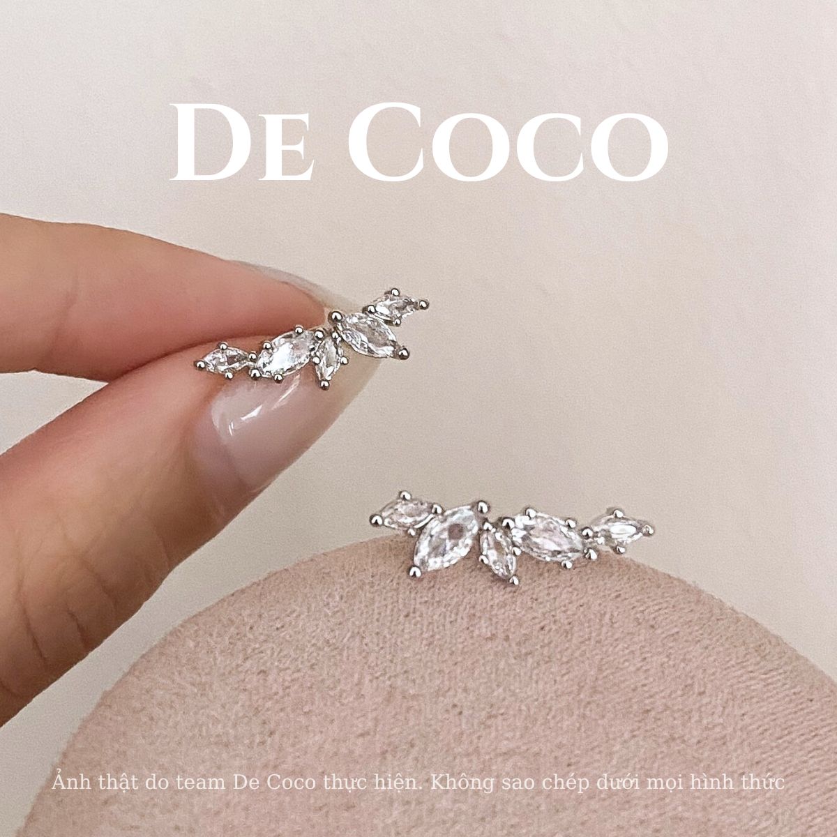 Khuyên tai, bông tai nữ đính đá Silva De Coco