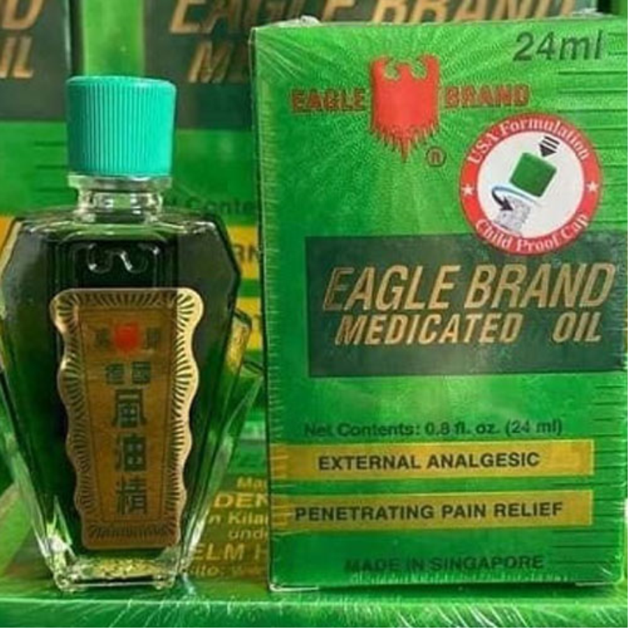 Dầu Gió Con Ó của Mỹ xanh vàng trắng