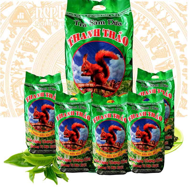 Trà Sâm Dứa (hiệu Sóc Đỏ) Gói 350G