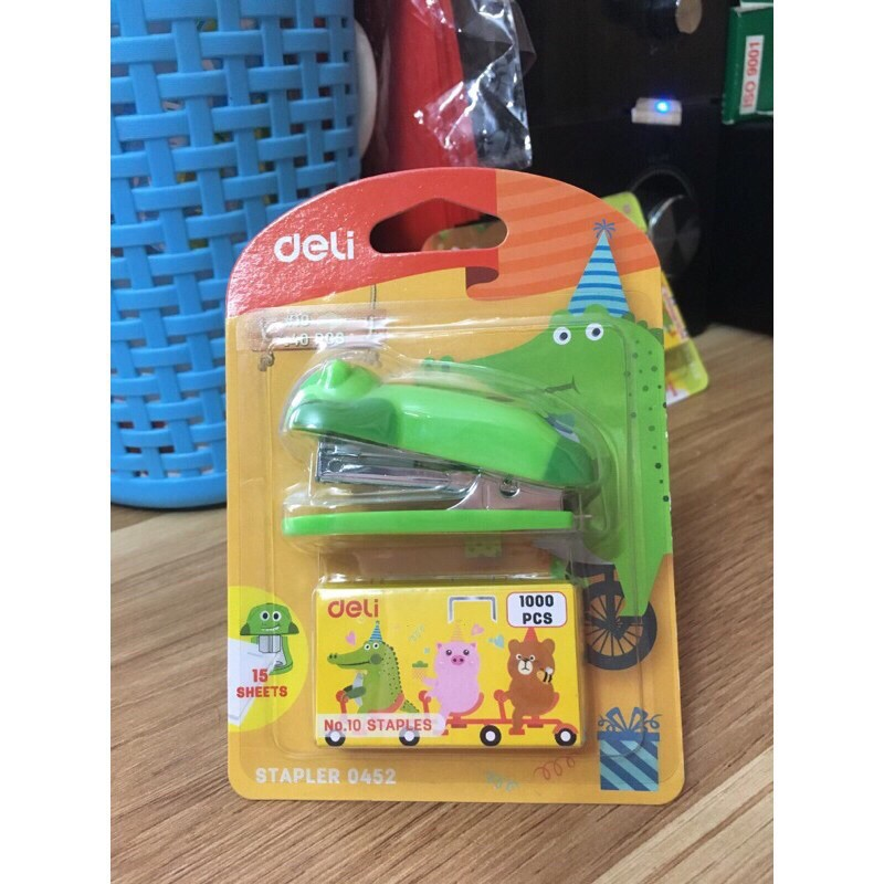 Máy bấm kim số 10 mini Deli 0452 / 0453 (tặng 01 Hộp kim bấm)