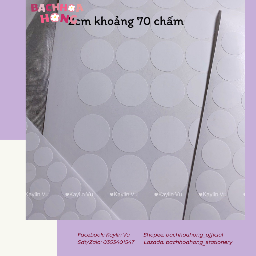 STICKER TRÒN TRẮNG DECO TOPLOADER
