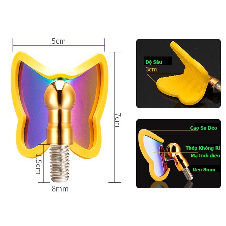 Đầu gác cần câu đài hình cánh bướm