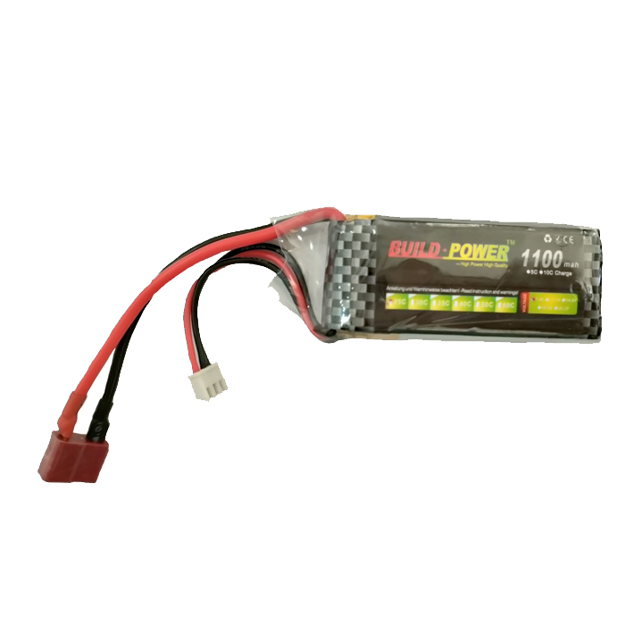 Pin LIPO Build-Power 7.4V 1100mAh 25C 2S - ATDTECH