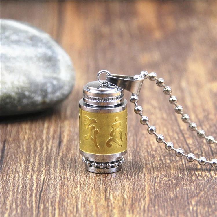 Dây Chuyền Đựng Bùa Hộ Mệnh Khắc Chú Om Mani Padme Hum Tây Tạng - Thay Đổi Vận Hạn -  Mang Đến Sức Khỏe , Tiền Tài - Tặng Kèm Dây