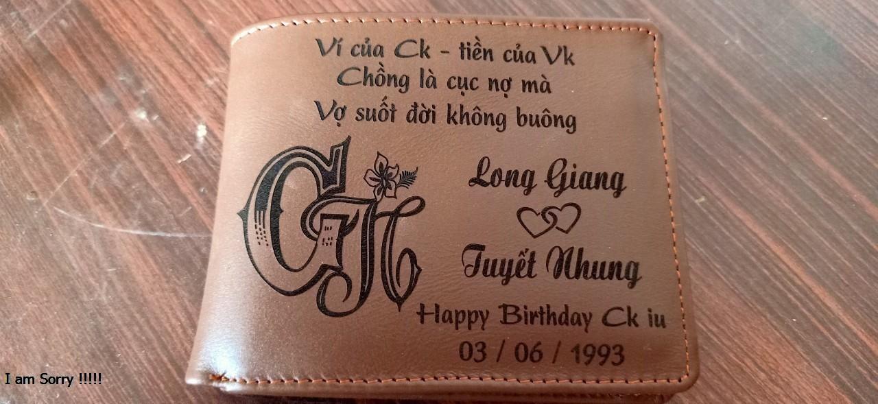 Ví da khắc tên BYLeather