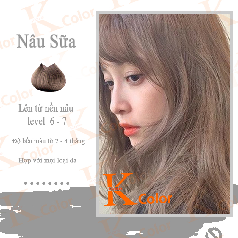 Thuốc nhuộm tóc màu Nâu Sữa kcolor