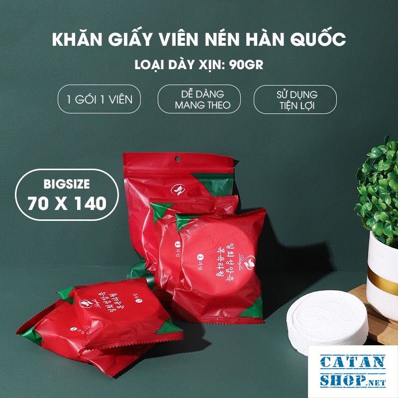 01 Khăn Tắm Viên Nén Du Lịch Túi Đỏ (70x140cm) Dùng Một Lần, Khăn Tắm Cotton Tiện Lợi, Đa Năng Thấm Nước Tốt GD650-KDo-140