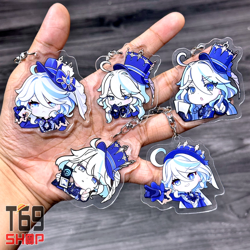 Móc khóa mica Furina - game Genshin Impact (Loại cao cấp - Hình in ép giữa 2 mặt mica) [T69 Shop]