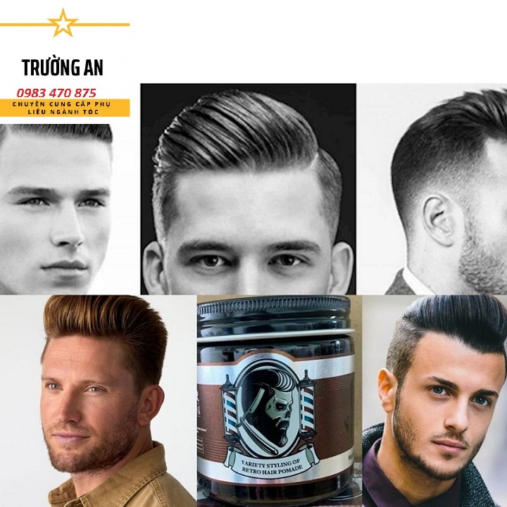 Sáp pomade tạo kiểu tóc cao cấp lọ thủy tinh variety styling of retro hair pomade 100ml