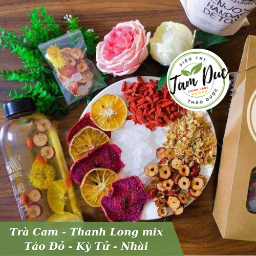 [SALE] Trà Cam- Thanh Long mix Táo Đỏ-Kỳ Tử-Nhài